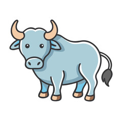 buffalo icon, buffalo vector illustration-simple illustration of buffalo, perfect for buffalo logos and icons