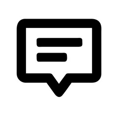 comment alt glyph  vector flat icon