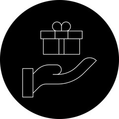 Hand over single vector illustration icon