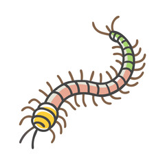 centipede icon, centipede vector illustration-simple illustration of centipede, perfect for centipede logos and icons