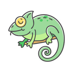 chameleon icon, chameleon vector illustration-simple illustration of chameleon, perfect for chameleon logos and icons