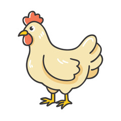 chicken hen icon, chicken hen vector illustration-simple illustration of chicken hen, perfect for chicken hen logos and icons