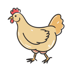 chicken hen icon, chicken hen vector illustration-simple illustration of chicken hen, perfect for chicken hen logos and icons