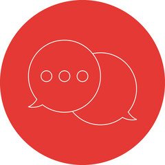 Chat single vector illustration icon