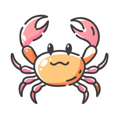 crab icon, crab vector illustration-simple illustration of crab, perfect for crab logos and icons