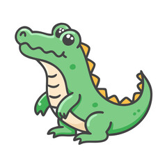Naklejka premium crocodile icon, crocodile vector illustration-simple illustration of crocodile, perfect for crocodile logos and icons