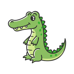 crocodile icon, crocodile vector illustration-simple illustration of crocodile, perfect for crocodile logos and icons