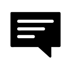 comment glyph  vector flat icon