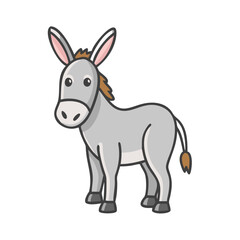 donkey icon, donkey vector illustration-simple illustration of donkey, perfect for donkey logos and icons