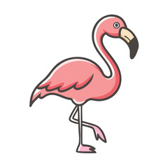 flamingo icon, flamingo vector illustration-simple illustration of flamingo, perfect for flamingo logos and icons