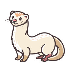 ferret icon, ferret vector illustration-simple illustration of ferret, perfect for ferret logos and icons