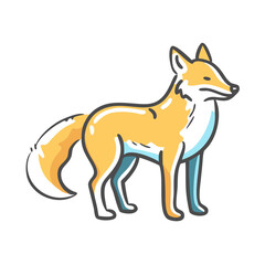 fox icon, fox vector illustration-simple illustration of fox, perfect for fox logos and icons