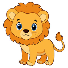 Cute lion vector