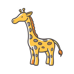 Obraz premium giraffe icon, giraffe vector illustration-simple illustration of giraffe, perfect for giraffe logos and icons