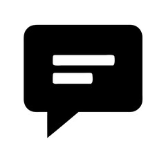 comments glyph  vector flat icon