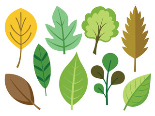 Fototapeta premium vector set of leaves