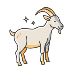 goat icon, goat vector illustration-simple illustration of goat, perfect for goat logos and icons