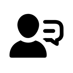 comment user  vector flat icon