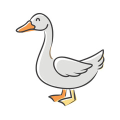 goose icon, goose vector illustration-simple illustration of goose, perfect for goose logos and icons