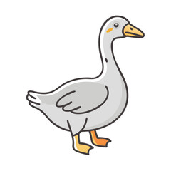 goose icon, goose vector illustration-simple illustration of goose, perfect for goose logos and icons