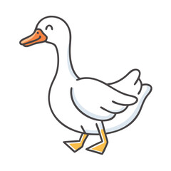 goose icon, goose vector illustration-simple illustration of goose, perfect for goose logos and icons