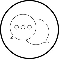 Obraz premium Chat single vector illustration icon