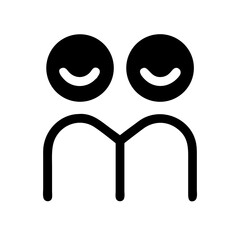 couple glyph  vector flat icon