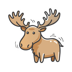 moose icon, moose vector illustration-simple illustration of moose, perfect for moose logos and icons