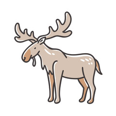 moose icon, moose vector illustration-simple illustration of moose, perfect for moose logos and icons