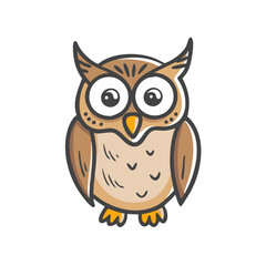 owl icon, owl vector illustration-simple illustration of owl, perfect for owl logos and icons