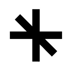 cross glyph  vector flat icon