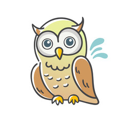 owl icon, owl vector illustration-simple illustration of owl, perfect for owl logos and icons