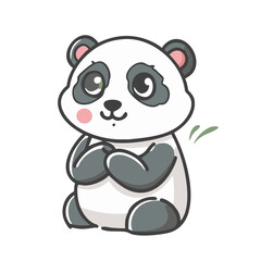 panda icon, panda vector illustration-simple illustration of panda, perfect for panda logos and icons
