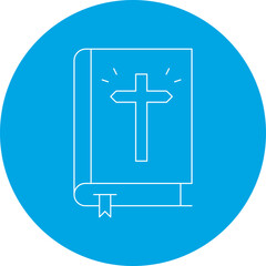 Obraz premium Bible single vector illustration icon