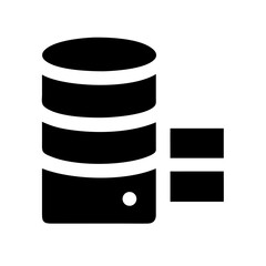 database glyph  vector flat icon