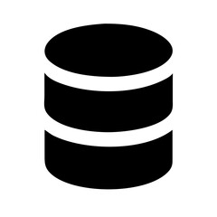 database glyph  vector flat icon