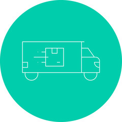 Delivery Truck single vector illustration icon