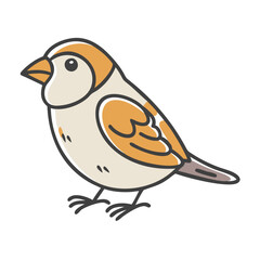 sparrow icon, sparrow vector illustration-simple illustration of sparrow, perfect for sparrow logos and icons