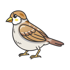 sparrow icon, sparrow vector illustration-simple illustration of sparrow, perfect for sparrow logos and icons