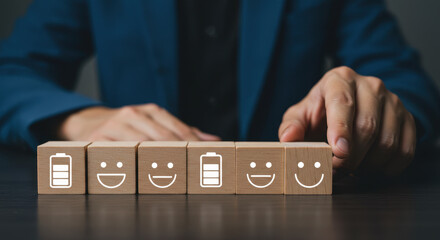  Customer Satisfaction: Rating Your Experience with Smile & Battery Blocks - Feedback, Survey, Happiness, Energy