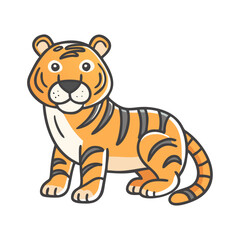 tiger icon, tiger vector illustration-simple illustration of tiger, perfect for tiger logos and icons