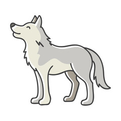 wolf icon, wolf vector illustration-simple illustration of wolf, perfect for wolf logos and icons