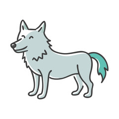 wolf icon, wolf vector illustration-simple illustration of wolf, perfect for wolf logos and icons
