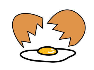 broken egg design in color