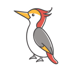 woodpecker icon, woodpecker vector illustration-simple illustration of woodpecker, perfect for woodpecker logos and icons
