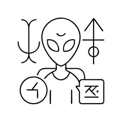 Alien Encounter Mysterious Symbols and Communication Enigma