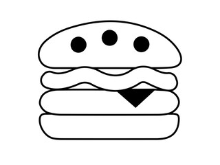 burger line art