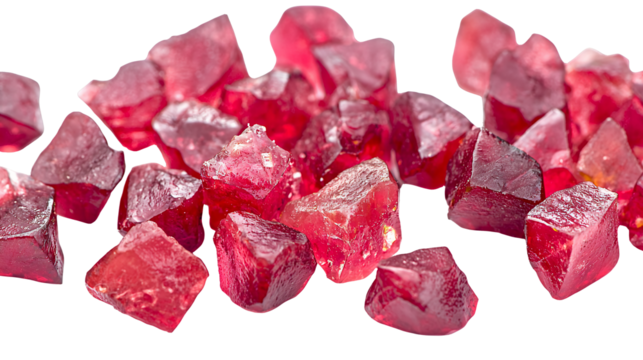 a cluster of pink crystals on a transparent background, PNG image, PNG file, Generative art.