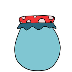 The cute blue jar