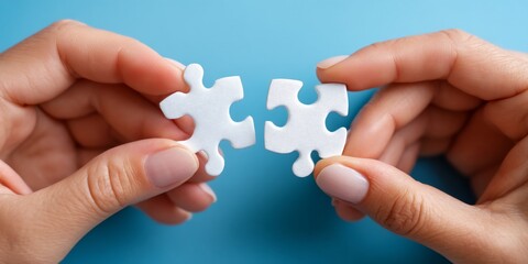 Hands Holding Jigsaw Pieces